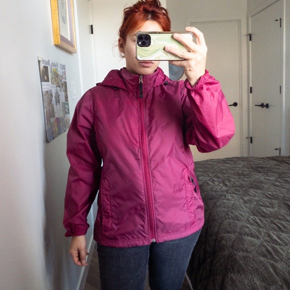 L.L. BEAN Pink Windbreaker with Hood - Picture 10 of 10
